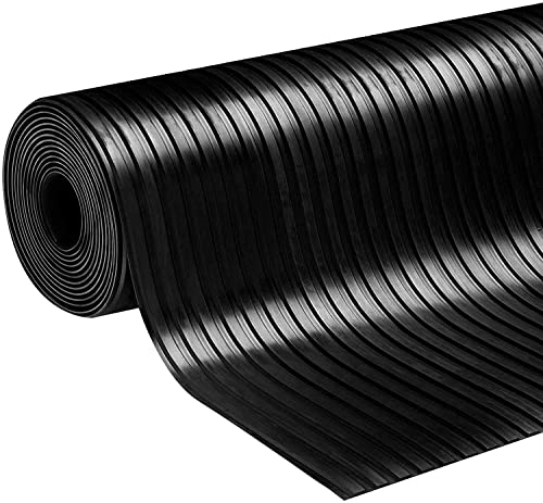 Alfombra de goma para suelo (6 mm, antideslizante, 100 x 100 cm)