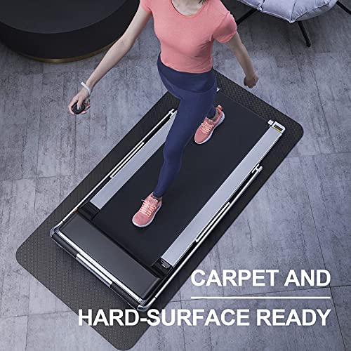Alfombrilla para cinta de correr, equipo de ejercicio, tapete protector resistente para debajo de la bicicleta estacionaria, bicicleta giratoria, equipo de fitness, 120 cm x 60 cm, color negro