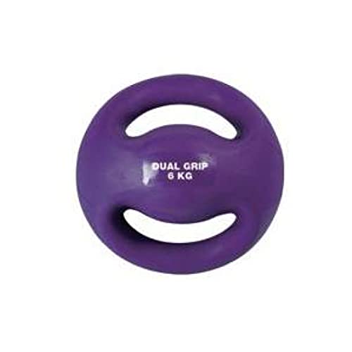 AMAYA SPORT Balón Medicinal Dual Grip, Balón Medicinal con Asas para Entrenamiento Funcional, Ejercicio Fitness de Levantamiento de Peso, Doble Agarre cómodo, Ejercicio balón Medicinal Gimnasio (6)