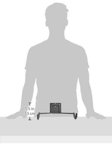Amazon Basics Acero aleado Soporte horizontal de pared para bicicleta, instalación sencilla, 5,1 x 20,3 x 38,1 cm, Gris Martelé