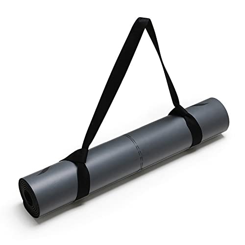 ANDSHUAI 1 Pieza Correa para Esterilla de Yoga negro,Correa Ajustable para Esterilla de Yoga,para Pilates, Yoga, Ejercicios, Aeróbica, Colchoneta Fitness para Exteriores y Deporte
