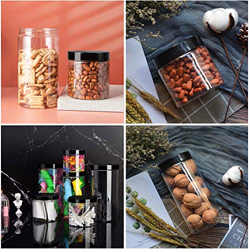 Aoligei Transparente Botes Cocina, Tanque de Almacenamiento de Plástico con Etiquetas y Marcadore, Juego de Recipientes Herméticos sin BPA, Set de Almacenamiento de Alimentos(8pcs)