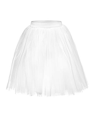 Arabesque - Tutú de ballet para mujer, estilo romántico y clásico, 3 capas, tul, color blanco, XS/S