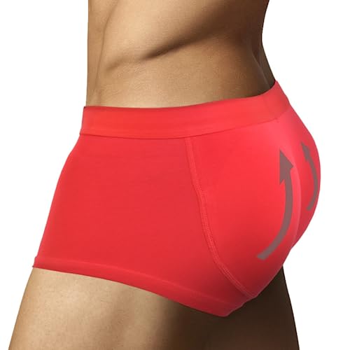 ARIUS Calzoncillo Boxer con Relleno Trasero para Aumentar el Volumen y tamaño de glúteos y Levantar - Push up y Relleno de Nalgas - Men’s Padded Buttocks - Men's Shapewear (S)