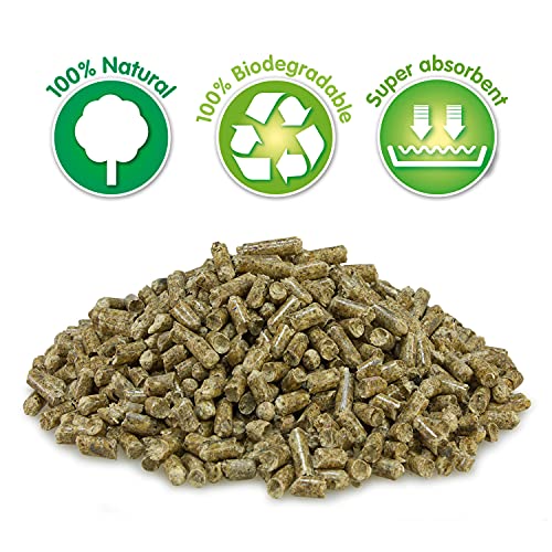 Arquivet Pellet - Lecho higiénico natural, vegetal, orgánico para gatos y pequeños mamíferos roedores, 10 L