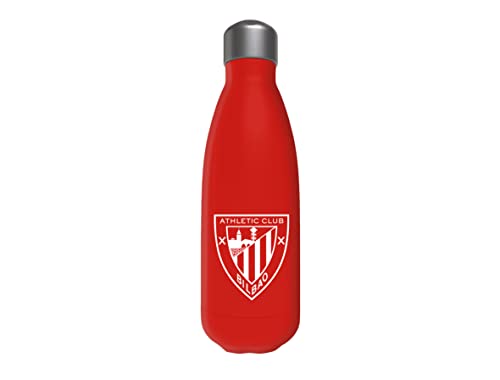 Athletic Club- Botella de agua de acero, Bidón, Cantimplora, Cierre Hermético, 550 ml, Color rojo, Producto Oficial (CyP Brands)