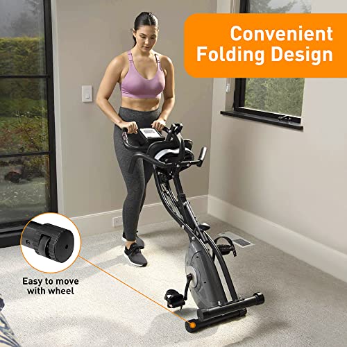 ATIVAFIT Bicicleta de Ciclismo Interior Plegable magnética Vertical Bicicleta estática giratoria reclinable Bicicleta de Ejercicio