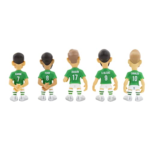 Bandai - Minix Pack 5 Figuras de Jugadores de Real Betis, 7 cm