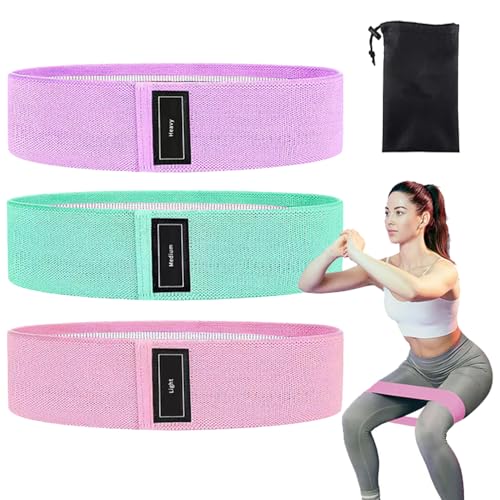 Bandas Elásticas Musculación. Gomas de Tela Elásticas Musculación. Cintas Resistencia Gimnasia Fitness Gimnasio. Banda Elastica para Gluteos. Ligas Goma Elástica Ejercicio Pilates (Bandas de Tela)