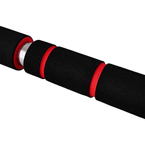 Barra de dominadas SPRINGOS | 60 – 100 cm | 300 kg | barra de puerta | Color negro | Brazo | Entrenamiento de abdominales | Ajuste individual | Sujeción segura (Plata, 60 – 100 cm)