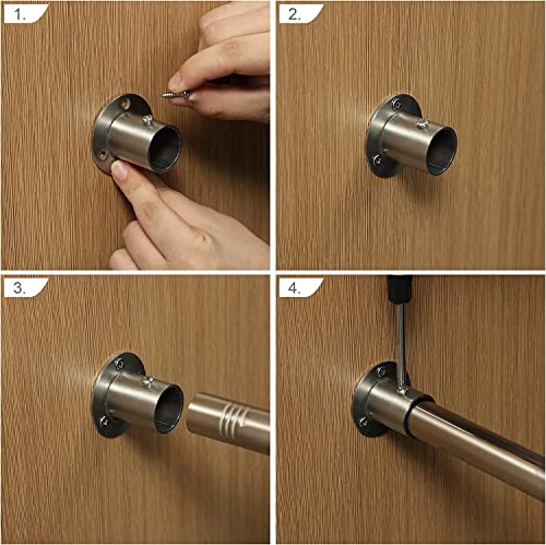 Barra para Armario Extensible, 38-99 CM Riel tubo para Ropa Ajustable de Acero Inoxidable para Armario de Dormitorio