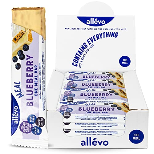 Barras Proteíca One Meal - Barrita Nutritiva Sustituto de Comida Allévo by Alpha Foods (Arándano)
