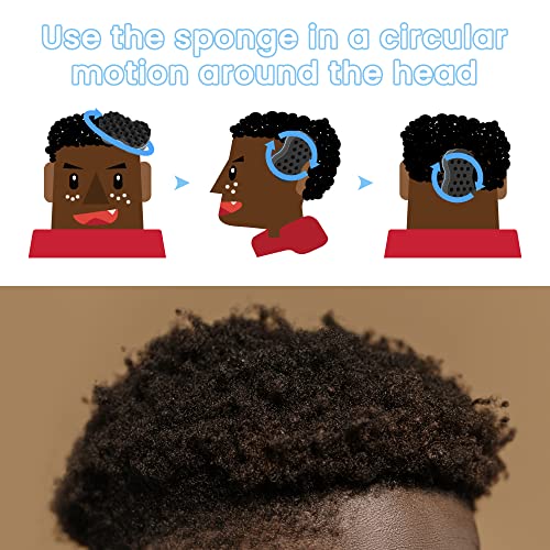 Beauty7 Cepillo de Esponja Pelo Agujeros Grandes (15 mm) Barbero Bobinas Mágicas Ovaladas de Doble Cara Esponja Afro Braid Style Peinado Hogar y el Peluquero