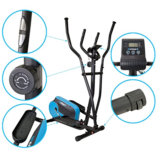 Bicicleta Elíptica Smart Bike 8 Niveles de Resistencia magnetica - Rueda inercia 3Kg, Pantalla