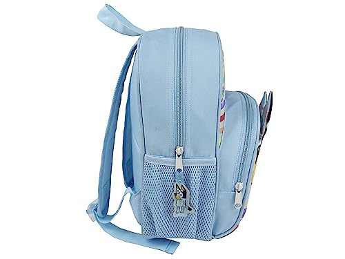 Bluey- Mochila, Preescolar, Bolsa, Material Escolar, Multicolor, Producto Oficial (CyP Brands)