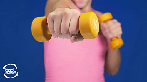 Body Revolution - Par de mancuernas de vinilo para gimnasio en casa, Crossfit, Pilates, tonificación y Fitness (0,5 – 5 kg), 2 x 0.75kg