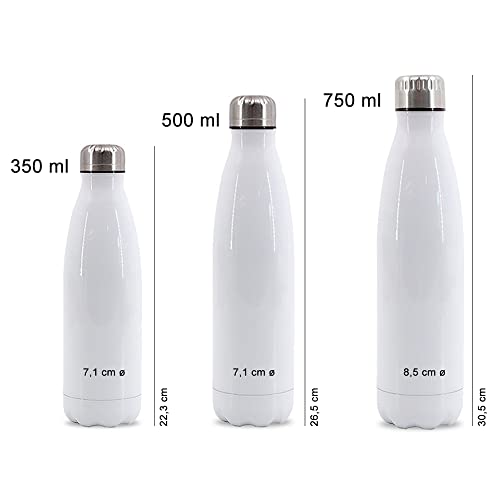 Botella personalizada con nombre + inicial | Botella de agua acero inoxidable térmica de doble Capa | Regalos con frases | Bebidas frías 24h y Calientes 12h | Capacidad 500 ml | Inicial + Nombre