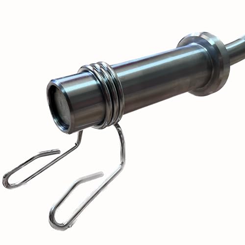 BSFIT Barra W olímpica 50mm Pesas Barbell, curvada de 120 cm para discos Bumper profesional hasta 250kg maciza