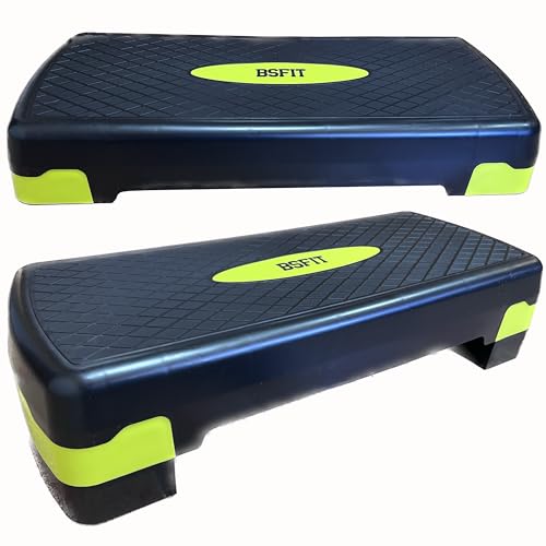 BSFIT® Step de Aeróbic Plataforma Steps Fitness Casa Banco Fitness para Ejercicio Yoga Adecuado Gimnasio Exterior, Antideslizante, Carga 250kg