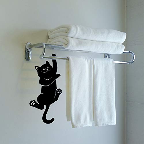 Calcomanía de salto de gato adhesivo de pared para coche, decoración de dormitorio, cocina, animal, ventana de cristal, pegatina para el hogar, calcomanía divertida, guardería, gatito, gatito, etc.