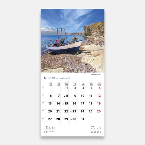 Calendario 2024 Pared Pequeño ALMERÍA 16 x 16 cm | Enero a diciembre | Triangle Postals