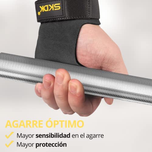 Calleras Unisex para CrossFit, Gimnasio, Cross Training. Material Antideslizante, Previene Ampollas y Desgarros. Agarre de Muñeca con Agujeros Para Mayor Protección, Resistencia y Control.