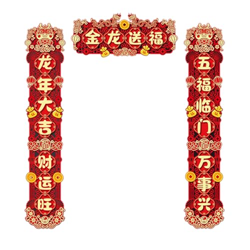 caoxhenr Juego de parejas tradicionales del festival de primavera 2024, ideal para oficinas en casa y decoración de tiendas, cultura tradicional