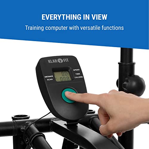 Capital Sports Orbifit - Elíptica, Bicicleta elíptica con Altura Regulable, Elíptica para casa con Estructura de Acero, Manillar, Agarre Acolchado, Pedales Antideslizantes, hasta 100 kg, Antracita