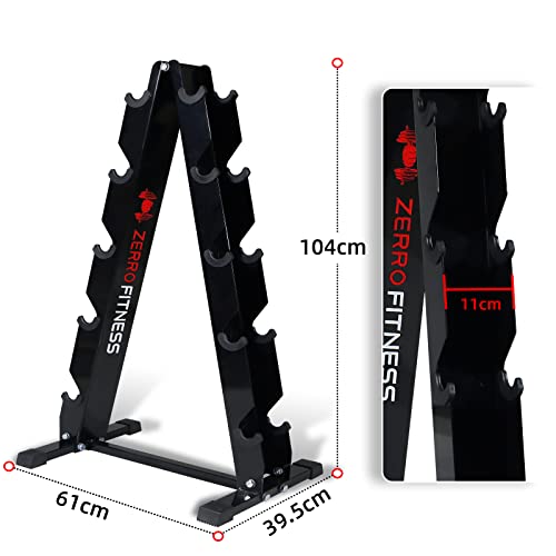 CCLIFE ZERRO Soporte para Mancuernas Rack de Almacenamiento de Mancuernas Estante para Mancuernas de 5 Niveles Capacidad de Peso 300 kg