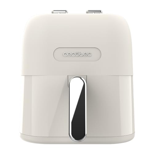 Cecotec Freidora de Aire sin Aceite de 5 L Cecofry Antique 5000. Air Fryer. 1500 W, Digital, Diseño Retro, Tecnología PerfectCook, 80-200ºC, Tiempo Ajustable, Piezas Desmontables