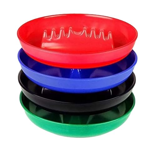 Ceniceros de plástico para interiores y exteriores, decoración de patio, hogar, oficina, con 7 puertos, paquete de 4 colores mezclados