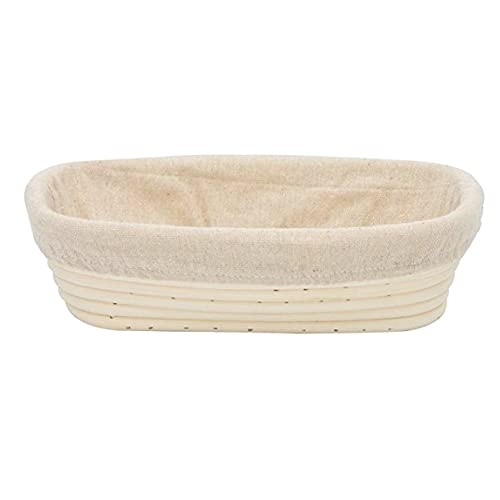 Cesta de pan - Cuenco ovalado de ratán Banneton de masa fermentada,Suministros artesanales para hacer pan, regalos de pasta de tazón de hornear para panaderos, herramientas para hacer pan Lidcom