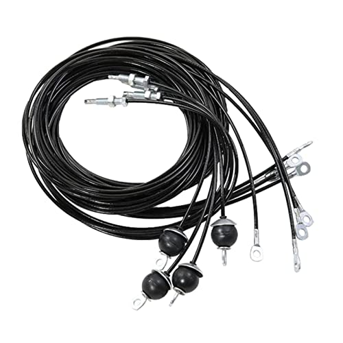 chiwanji Cable de polea de Fitness, Cable de Gimnasio de Repuesto, Cable de Acero para Fitness, Cuerda Gimnasio Alambre Resistente Poleas para Cables Máquina Accesorios Gym - Fijo 1.8m
