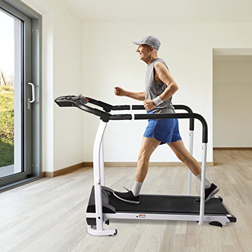 Cinta de correr con pantalla LCD, caminadora para caminar, cinta de correr, capacidad máxima de carga 100 kg, velocidad ajustable, para casa, sala de deportes, oficina