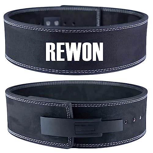 Cinturón de palanca de cuero genuino de 10 mm para levantamiento de pesas, culturismo, entrenamiento cruzado, sentadillas o peso muerto, levantamiento de pesas, fitness para hombres y mujeres, (negro,