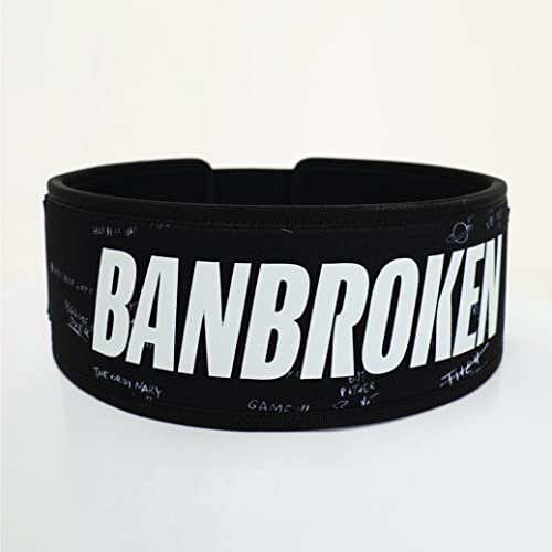 Cinturón Levantamiento de Peso, Halterofilia, Entrenamiento Funcional, Gym, Weightlifting BANBROKEN Unisex - Soporte Lumbar (L, Negro)