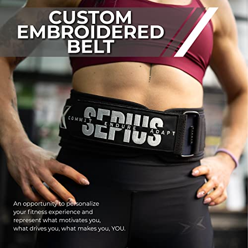 Cinturón Lumbar Personalizable con Nombre para Levantamiento de Pesas, Ideal para Sentadillas, Peso Muerto, Zancadas, Cinturón con Espacio para Parches, 3 Colores (S, Verde)