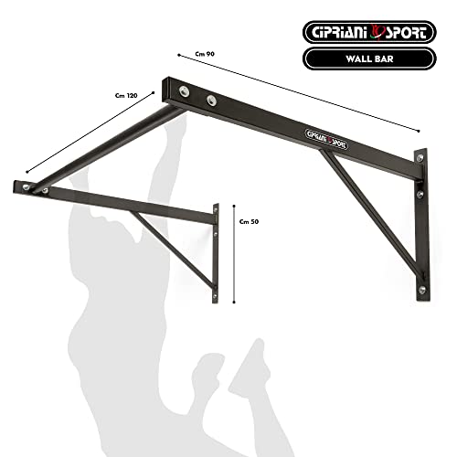 Cipriani Sport™ Wall Bars Home Gym 120 x 90 x 50 Barra de dominadas de Pared Profesional Kit de fijación Incluyendo Calistenics Indoor Home Workout para Gimnasio Muscle Up Pull up
