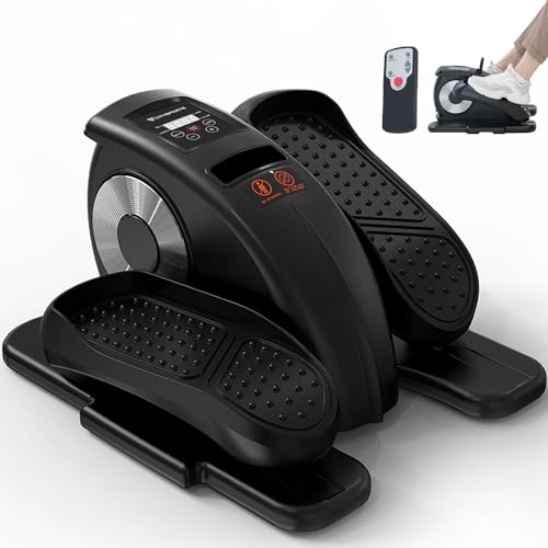 CITYSPORTS Ejercitador de Pedal eléctrico silencioso para Debajo del Escritorio, 12 velocidades Ajustables, Masaje de Punto Flotante, Monitor LCD y Control Remoto, se Adapta a Todos (Negro)