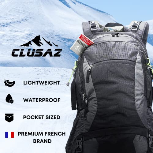 CLUSAZ 6 Manta Termica Supervivencia XL, Emergencia Mylar Manta, Botiquin Manta para Coche, Camping, Montaña Senderismo, Mochila, Fria, Aislante Primeros Auxilios, Kit Supervivencia
