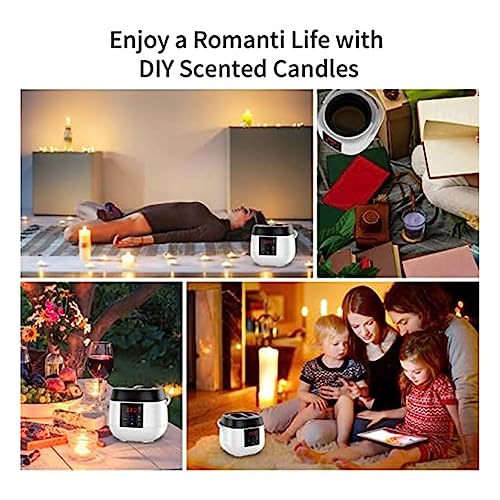 Comphic Maceta de para Hacer Velas, Fundidor de para Hacer Velas, Pantalla LED de Temperatura para Adultos Principiantes, Enchufe Europeo de de Soja