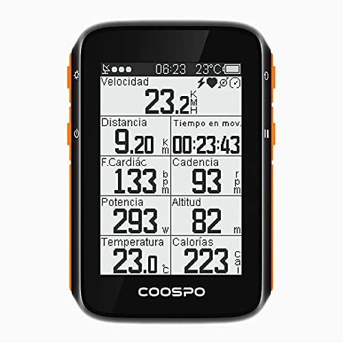 COOSPO Ciclocomputador GPS Computadora Bicicleta Inalámbrica Ordenador de Ciclismo Pantalla LCD de 2.6 Pulgadas por Impermeable Bicicleta de Carretera MTB Bicicleta