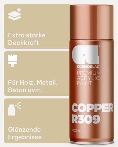 COSMOS LAC - SPRAY PREMIUM ACRYLIC BRILLANTE R309 COBRE 400 ML