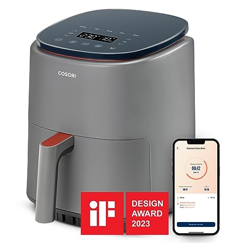 COSORI Freidora de Aire Inteligente 75-230℃, Air Fryer con 7 Programas, Pantalla Táctil Digital, 30 Recetas de APP, Freidora sin Aceite 3,8L Apta para Lavavajillas, Amazon Exclusive, 1500W