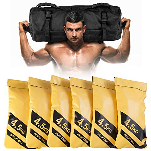 COSTWAY Saco de Arena para Entrenamiento 27 kg, Saco Peso Fitness Ajustable, Sandbag Saco Peso para Gimnasio Hogar Fitness