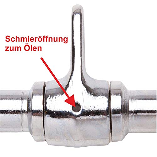 C.P. Sports lat bar 100cm - 125cm extra ancho, diferentes variaciones de agarre a través de asas estriadas incl. articulación giratoria entrenamiento con pesas incl. mosquetón (100 cm)