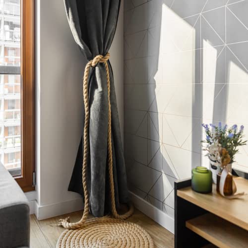 Creative DECO 5m Cuerda de Yute | 30mm de Grosor | Cuerda Fuerte Y Duradera | Trenzada | Color Marrón Natural Jardinería, Decoración De Interiores, Proyectos De Bricolaje Y Artesanía