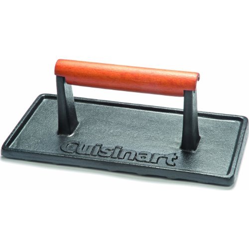 CUISINART CGPR-221 Prensa de Hierro Fundido para Parrilla con Mango de Madera