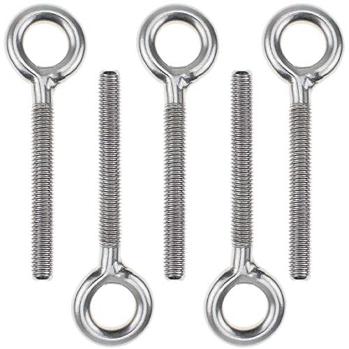 CYUaoao 5 Piezas Tornillo de Anillo M8 de 304 Acero Inoxidable Perno de Ojo de Elevación Resistente a la Corrosión para Colgar y Fijar en Maquinaria y Forestal Hotel Oficina y Hogar