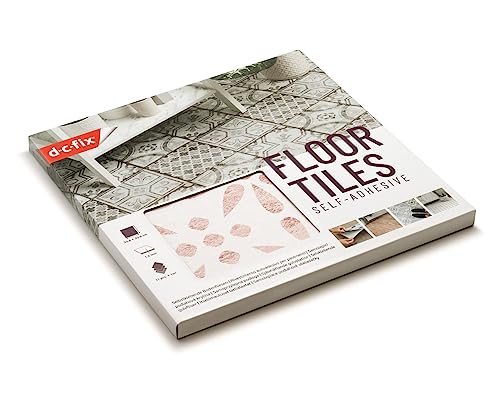 d-c-fix suelo vinilo autoadhesivo Flores vintage - 11 losetas - impermeable, duradero, decorativo vinilico - baldosas azulejos adhesivos PVC - para cocina, baño y salón - 30,5 x 30,5 cm